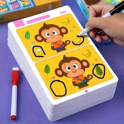 Juego de rompecabezas inmersivo "Encuentra las diferencias": Busca talla grande de 100 huevos de Pascua en ilustraciones, juega junto con padres e hijos para desarrollar habilidades de detección de detalles, libro de búsqueda interactivo, páginas con temática de esconderse y buscar