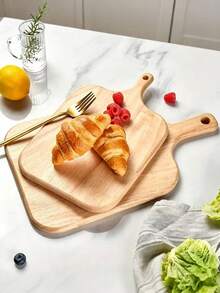 1pc Cutting Board, Chopping Board, Kitchen Cutting Board, Restaurant Cutting Board, Food Cutting Board, Meat Cutting Board, Fruit Cutting Board, Home Cutting Board, Can Be Used As Pizza Board, Cheese Board, Board, Bread And Cookie Board - Beige - View 9