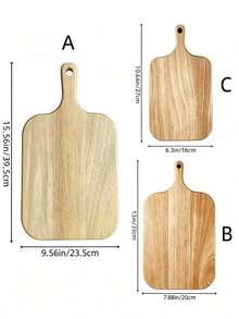 1pc Cutting Board, Chopping Board, Kitchen Cutting Board, Restaurant Cutting Board, Food Cutting Board, Meat Cutting Board, Fruit Cutting Board, Home Cutting Board, Can Be Used As Pizza Board, Cheese Board, Board, Bread And Cookie Board - Beige - View 3