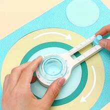 Metal Plastic Round Paper Cutter, 20cm Diameter, For Colored Art Paper, Manual Rotary Cutting Tool, Crafting And Scrapbooking Tool - Multiple Styles - View 6