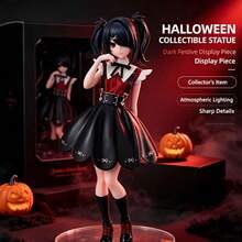 1pc/16cm Anime Girl Standing Figure, With Wing Decoration And Printed Skirt, Exquisite Painting And Transparent Base. Suitable For Desk Decoration, Collection And Gift For Girls - Multicolor - View 3