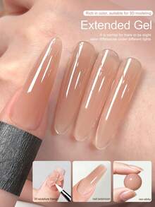XEIJAYI 1pc 30g 01 Nude Non-Sticky Nail Extension Gel, Suitable For Nail Art, Can Add Rhinestones Crystal Flower Patterns, Enjoy Nail Salon Experience At Home - 01 - View 6