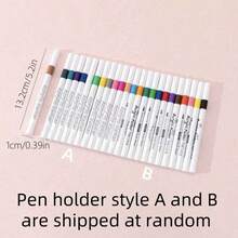 80 Colors Fluorescent Marker Set, Soft Water-Based Dual-Tip Markers, Suitable For Marking Notes, Numbers, Drawing, Notebooks, Diaries, Student Stationery, Learning Supplies - Multicolor - View 7