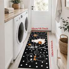 1/2pcs Halloween Ghost Pattern, Vintage Diatomaceous Earth Mat, Super Absorbent, Non-Slip, Perfect For Bathroom, Kitchen And Dining Room, Quick Drying, Machine Washable, Perfect Gift For Home Decor And Bathroom Mat - Multicolor - View 9