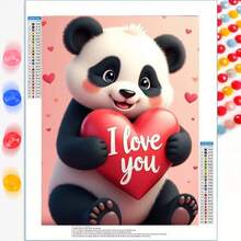 1PC DIY 5D Diamond Painting Kit Panda Pattern - Round Full Diamond Art Mosaic Craft, Home Wall Decor, Frameless - No Frame - View 2