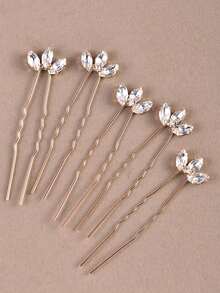 5PCS Elegant Plant Iron Hair Sticks Bridal Wedding Hair Accessories All Seasons - Color - View 8