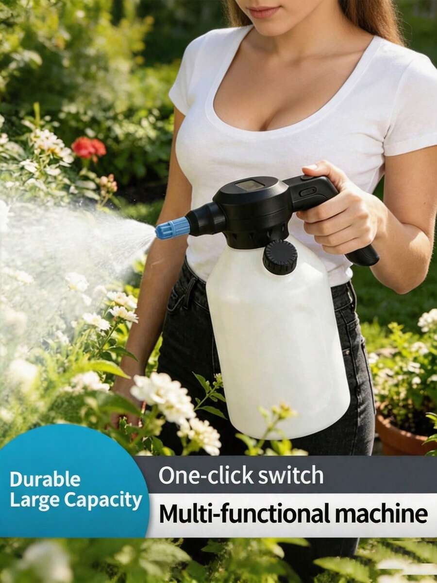 3-Liter Large-Capacity Must-Have Car Electric Spray Bottle, Perfect For Cleaning Paddling Pools, Watering Garden Yards, One-Button Automatic Spray, Easy To Use! It Features Dual Adjustable Modes,
