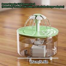 1pc Cat Water Fountain Circulating Flowing Water Dispenser Kitten Drinking Bowl Dog Water Bowl - 1.5 - View 3