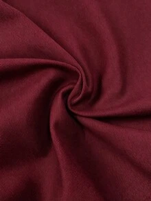 IGKEEL Plus Size Women's Top For Spring, Summer, Autumn, Suitable For Work, Daily Wear, Commuting And Office Occasions, Solid Color Asymmetrical Hem Single Button Vest Top - Burgundy - View 9