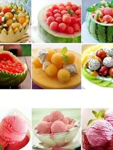 1pc Multi-Function Fruit Scoop, Suitable For Ice Cream, Baking, Fruit, Etc., Kitchen DIY Cold Plate Tool Function, Stainless Steel Fruit Carving Tool Kitchen Gadget, Fruit And Vegetable Preparation Tool, Random Color - Pink - View 4