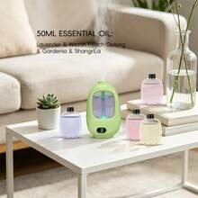 | Diffuseur d'aromathérapie intelligent pour la maison | Nouveau modèle 2026 Diffuseur d'arôme intelligent vert olive | 9 modes de brumisation + fonction de minuterie | Rechargeable USB avec longue durée de batterie | Convient pour hôtel/chambre/salle de bain | Parfum durable pour rafraîchir l'air | Double usage sur bureau/monté au mur | Design à la mode en matériau ABS durable | Lumière de nuit sept couleurs pour une atmosphère romantique | Cadeau de vacances idéal - Vert - Voir 17