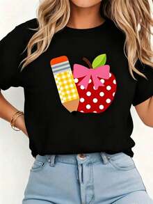 Women T-Shirts - Black - View 7