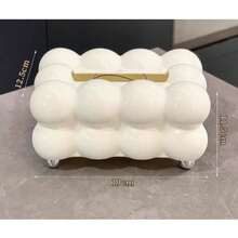 1pc Creative Cream Squeeze Design Tissue Holder, Luxury Decorative Tissue Box, Suitable For Living Room, Dining Table, Coffee Table, Home And Hotel Decor, Bathroom Decor, Bathroom Storage, Autumn Decor, Back To School Season Tissue Box - View 11