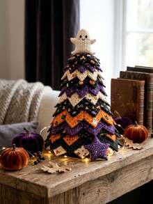 1pc DIY Halloween Quilted Fabric Tree Set, 3D Stuffed Sewing Handmade Kit, 3D Stuffed Sewing Handmade Project, Handmade Halloween Tabletop Decoration, Gift For Craft Enthusiasts - Multiple Styles - View 3