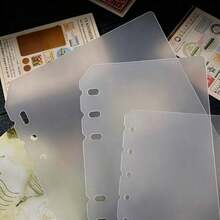 6pcs A5 A6 A7 Transparent Frosted Loose Leaf Binder Dividers, Seal Book Covers, Sticker Backing, Sticker Album, Culture Stamp Pages, Stamp Album Refill Pages, 3D Sticker Book Boards, Sticker Books, Used For Sticker Book Making, Book Covers, Office Stationery Supplies - 6pcs - View 9