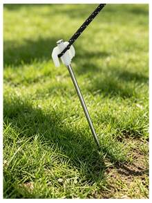 مجموعة واحدة من مطرقة خيمة التخييم وأوتاد الأرض برأس خطاف، مجموعة أدوات تثبيت خيمة التخييم الخارجية - متعدد الألوان - مشاهدة 8