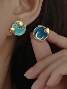 1 Pair Cute Stud Earrings Women Wedding Engagement Party Jewelry Valentine's Day Gift - 1# - View 7