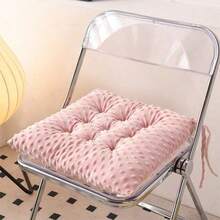 1pc Thickened Bean Plush Seat Cushion, Office Chair Pad, Dining Table Office Dormitory Classroom Chair Cushion, Long-Sitting Stool Pad - 1PC - View 15