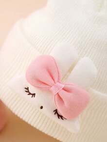Children's Cute Cartoon Rabbit Knitted Hat, Winter Warm Thin Beanie For Boys And Girls - 1PC - View 7