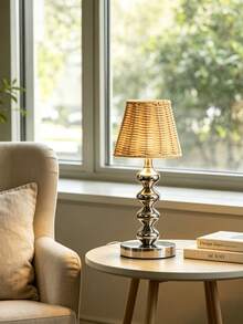 1pc Handwoven Table Lamp, USB Powered, Artistic Southeast Asian Style, Modern Ins Style, Vintage Creative Premium Decor Night Light, Suitable For Bedroom, Desk, Living Room - Handmade Table Lamp - View 4
