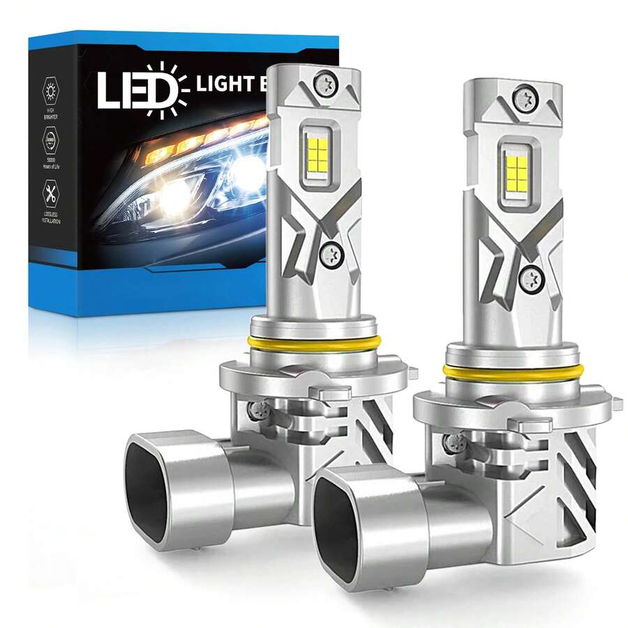2pcs 9006 HB4 LED Bulb 12V 6500K White Led Lamp Super Bright Car Fog Lights Day Driving Running Light Plug And Play Waterproof