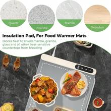 1pc Foldable Heat Insulation Pad, Countertop Protector For Food Warmer Mat, Double-Sided Aluminum Foil Waterproof Oilproof Heat Block Mat, Flame Retardant Heat Resistant Trivet For Kitchen Hot Pot Air Fryer, Kitchen Accessory - View 9