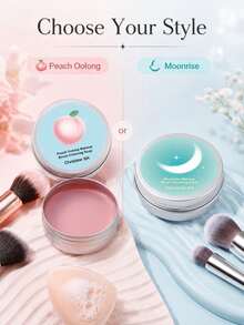 1pc Makeup Brush Cleaning Solid Soap, 3 Designs: Heart, Peach Oolong, Moonfall, Gentle Formula, Powerful Oil Removal, Doesn't Damage Bristles, Removes Makeup Residue And Oil, Gentle Care For Foundation Brushes, Eyeshadow Brushes And Makeup Accessories, Aesthetic Design, Suitable For Home, Salon And Travel, Back To School Gift, Ramadan Gift, Saudi National Day Gift, Women's Gift, Halloween Gift, Christmas Gift - Multicolor - View 9
