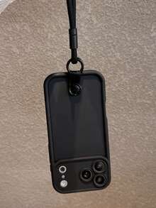 Casing Ponsel Soft Step Tahan Guncangan Full Coverage Hitam + Tali Pergelangan Tangan untuk iPhone 18 Pro Max/18 Pro/18/17 Pro Max/17 Pro/17/16 Pro Max/16/16 Pro/16 Plus/15/15 Pro Max/15 Pro/15 Plus/11/12/13/14 Pro Max/12 Pro/12 Pro Max/13 Pro/13 Pro Max/14 Pro/14 Pro Max/14 Plus, Gaya Estetika Kelas Atas - Hitam + Gelang Tangan - View 9