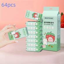 Mini Portable Non-Woven Wet Wipes, Suitable For Daily Item Cleaning (For Item Cleaning, Not Suitable For Body Part Cleaning) - Color Mixing - View 2