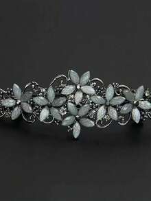 1pc Elegant Vintage New Design Rhinestone Spring Hair Clip Ponytail Hair Accessory Minimalist Back Of Head Hair Clip Suitable For Daily Wear, Festivals, Braided Hair, Half-Up Hairstyle, Perfect Gift For Family And Friends - Multicolor - View 11