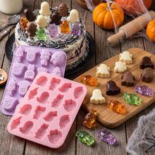 1pc 12 Cavity And 8-Cavity Halloween Cute Ghost Candy Silicone Molds, DIY Baking Chocolate Gummies Ice Pudding Molds, Used For Autumn Halloween Party Dessert Decoration - Multicolor - View 12