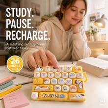 1 buah + Keyboard 26 Tombol + Liontin Kartun Hewan + Gantungan Kunci Kreatif + Hadiah Keyboard Penghilang Stres - MultiWarna - View 7