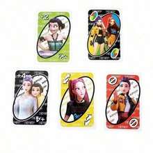 1 Buah Kartu UNO Resmi HASBRO Kartu Poker Grup K-POP Wanita Permainan Kartu Multipemain Permainan Meja Pesta Klasik - A - View 3