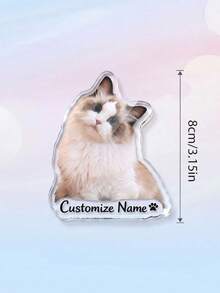 1pc Personalized Custom Pet Photo And Text Fridge Magnet, Cartoon Dog Refrigerator Magnet, Custom Pet Portrait Magnet Gift For Dog Owners - Multicolor - View 7