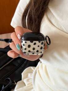 Patchwork Black Polka Dot + Round Buckle
