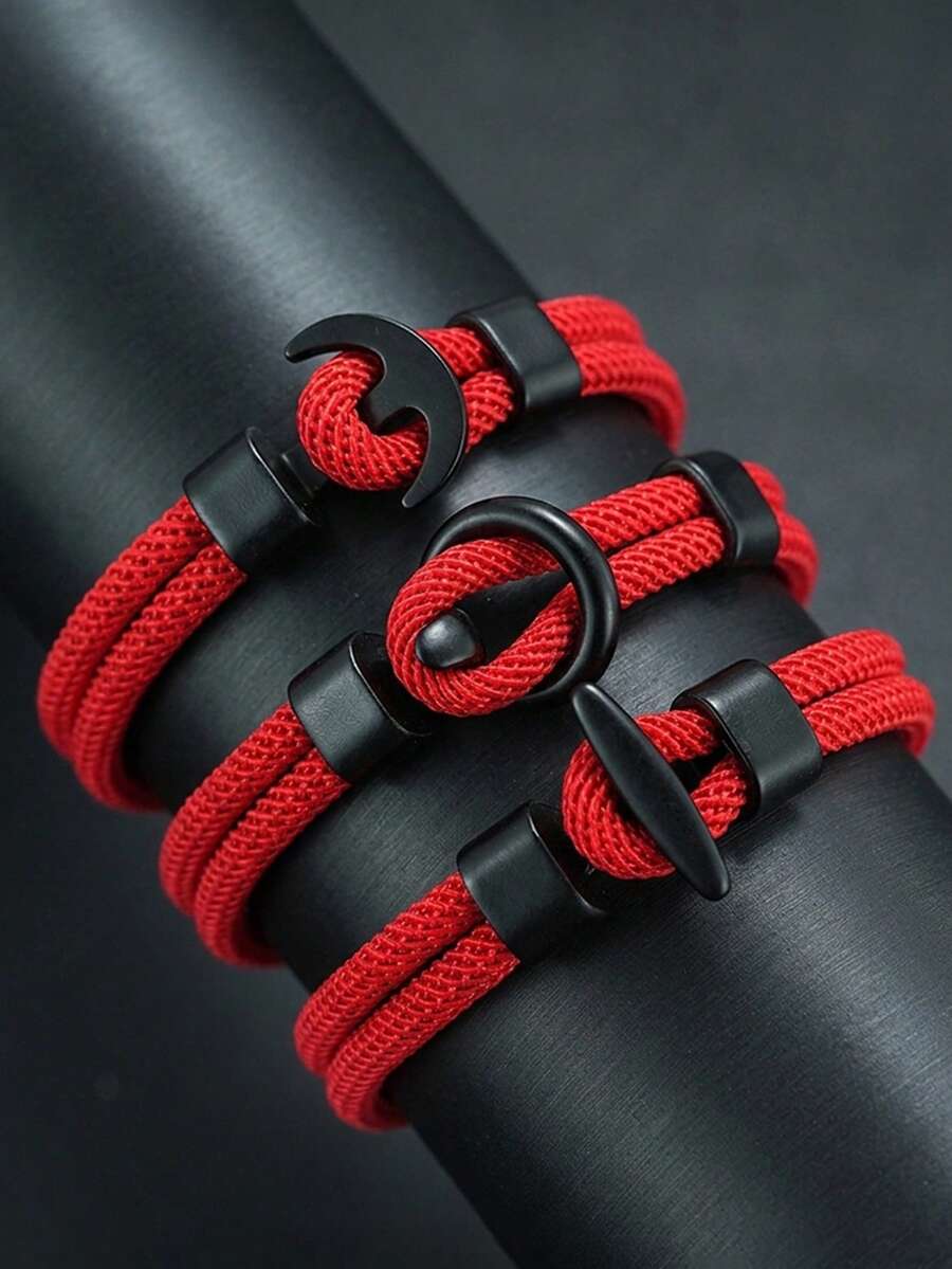 diffone 3Pcs/Set Handamde 4mm Milan Rope Bracelet Men Cool Armband For Party Jewelry Men - Men's 3-piece Bracelet Set - View 1