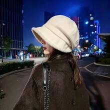 Women's Winter Bucket Hat, Warm Bell-Shaped Hat With Soft Faux Fur Trim, Comfortable Cold Weather Hat, Suitable For Autumn/Winter Outfits, Travel, Walking, Commuting, Shopping And Daily Fashion Accessory - Multicolor - View 8