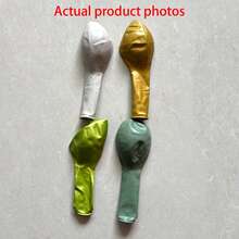 21pcs/41pcs/61pcs Vintage Olive Green & Gold Latex Balloons, Birthday Party Decorations, Shower Balloons, Wedding Celebration Supplies - Multicolor - View 9