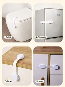 8/6/4/2pcs Baby Lock, Protective Drawer Lock, Baby Anti Pinch, Multifunctional Baby Anti Opening, Refrigerator Cabinet Door Lock, Cabinet Lock - Multicolor - View 4