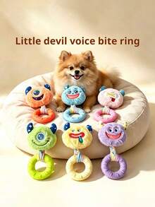 Indestructible Chew-Resistant Monster Plush Rope Ring Dog Toy, High-Toughness TPR Rubber Ring, Suitable For Small And Medium-Sized Dogs Who Love To Chew, Teeth Cleaning And Chewing Training Toy, Consumes Energy And Reduces Destructive Behavior, Boredom Relief Interactive Pet Play Toy, Great Gift For Pets - Multicolor - View 2