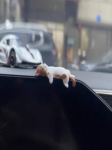Hiasan Dashboard Mobil Kucing Tidur Super Lucu, Dekorasi Layar, Figur Miniatur Tampilan Konsol Tengah Mobil, Dekorasi Kartun Resin untuk Interior Mobil, Meja Komputer, Perlengkapan Kantor, Dekorasi Rumah (Dengan Perekat Dua Sisi) - Patung kucing dari resin - View 5