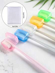 Toothbrush Cup Transparent Toothbrush Case Portable Toothpaste Storage Travel Wash Cup For Business Back To School Home Travel Essential Accessories - Multicolor - View 11