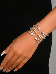 Elegant Shiny Open Cuff Bracelet, Multi-Layer Spiral Wrap Bangle, Bridal Gown Evening Party Accessory - Multicolor - View 12