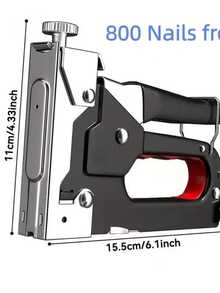 Semi-Automatic Staple Gun 3-In-1 Heavy Duty Upholstery Stapler - A - View 4