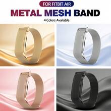 Milanese Strap For Air, Metal Band For Air | Adjustable Strap Replacement Wristband, For Screenless Tracker Metal Band Accessories - Multicolor - View 1