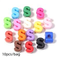 10pcs/Pack Acrylic Casual Shoe Buckle Letter Decoration, Colorful English Letter Beads, DIY Bracelet Phone Chain Keychain Pendant Material, Jewelry Making Beading - Letter Beads - View 25