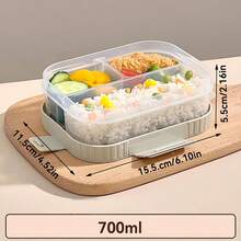 Bento Box Adult, Compartment Food Container, Microwavable Lunch Containers, PP Meal Prep Containers With Dividers, Leakproof Student Lunch Box With Lid, Divided Food Storage Containers, Adult Lunchable Snack Containers, Travel Food Containers - Multicolor - View 21