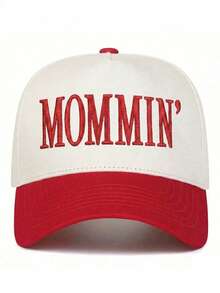 BONNY BOOM 1pc Mommin Embroidered Vintage Unisex Baseball Cap/Trucker Hat, Y2K Outdoor Sun Protection Beach Hat, Adjustable For Spring/Summer/Autumn, Travel, Vacation, Perfect Gift For Halloween, Christmas, Mother's Day, Thanksgiving, Bachelorette Party, Carnival - MOMMIN - View 3