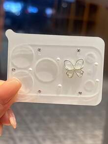Luxury Fashion 3D Sparkling Rhinestone Butterfly Pearl Transparent Camera Protector Compatible With IPhone 18 Pro Max 18 Pro 17 Pro Max 17 Pro Lens Film Anti Drop Protective Cap - Butterfly - View 3