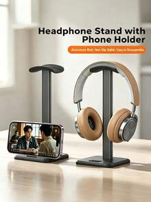 1pc Headphone Stand, Desktop Multi-Function Phone Storage Rack, Student Gaming Headset Holder - Multicolor - View 1